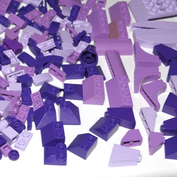 LEGO BULK Purple lavender violet angled plate slope 8x16 6x16 6205 (328PCS) - Picture 11 of 13